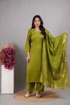 K 1157 By Naisha Leo Denting Hand work Kurti With Bottom Dupatta
